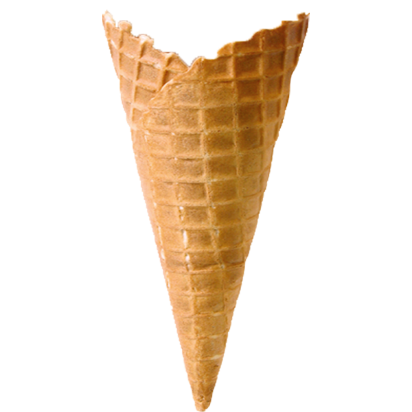 brown waffle cone cut out